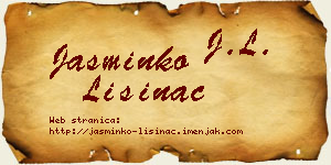 Jasminko Lisinac vizit kartica